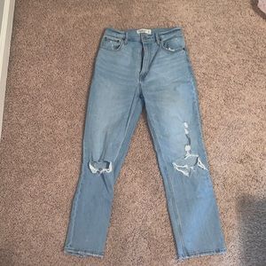 Abercrombie “ankle straight ultra high rise” jeans